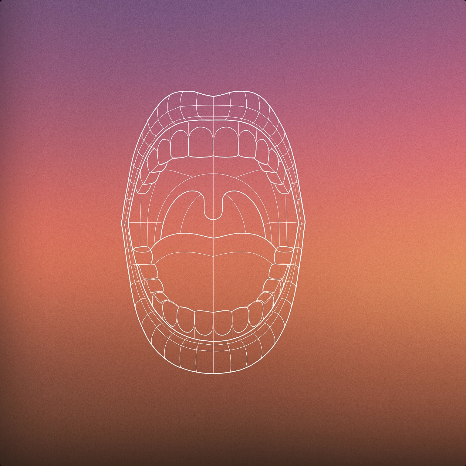 Cover of open mouth with exaggerated wide shape and visible uvula for Funny Scream sound effects