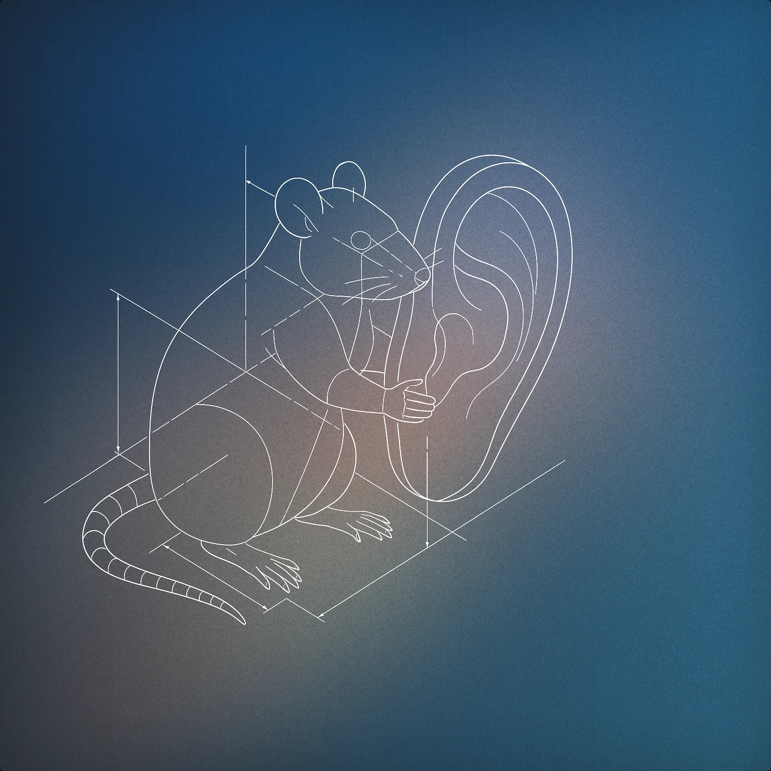 Cover of rat holding a large, stylized ear for Rat sound effects