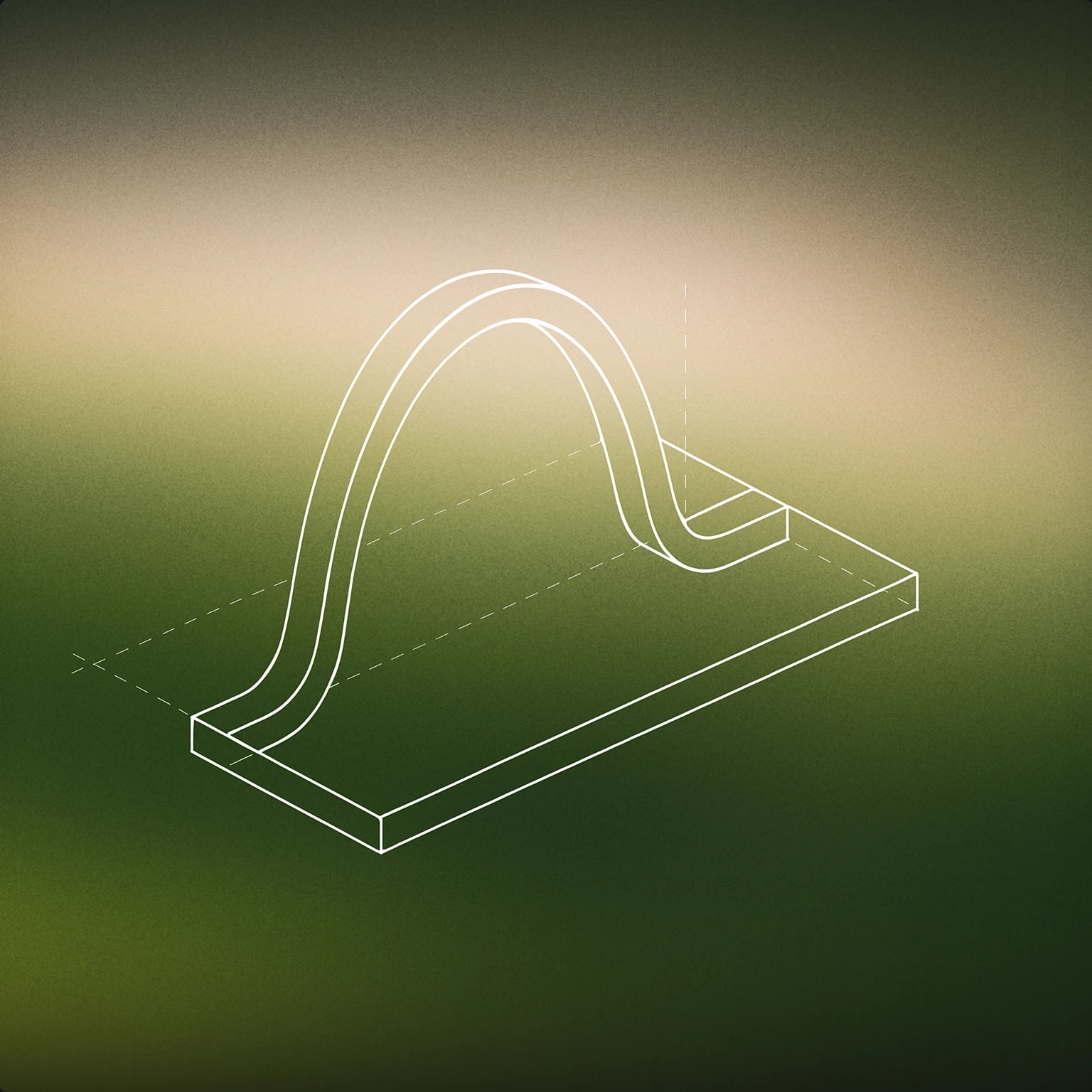 Cover of A stylized, single curved soundwave arching smoothly over a flat base for Arc sound effects