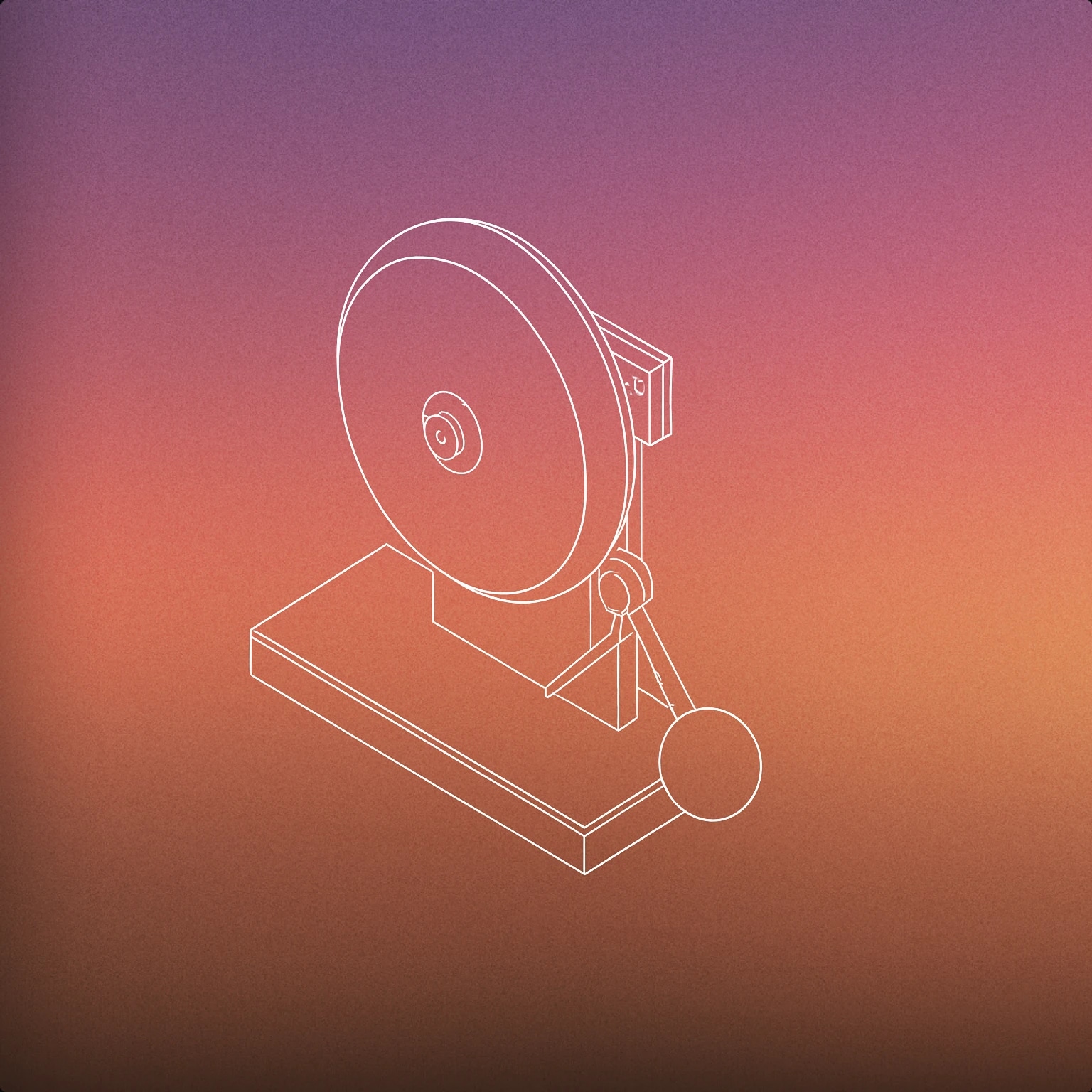 Cover of Classic boxing ring bell mounted on a small rectangular stand with a round striker resting against it for Boxing Bell sound effects