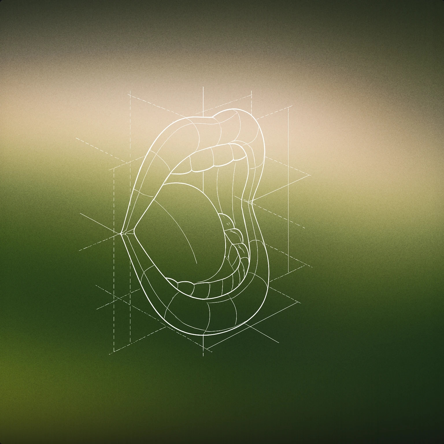 Cover of open mouth forming an 'O' shape for Oh sound effects