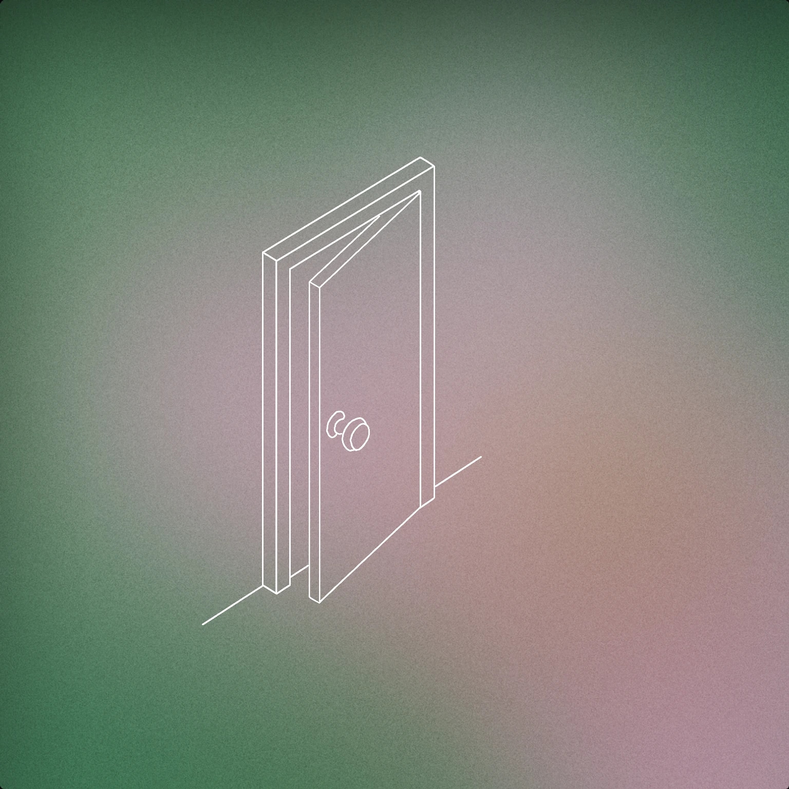 Cover of a single, slightly ajar door with a prominent round doorknob for Knock sound effects