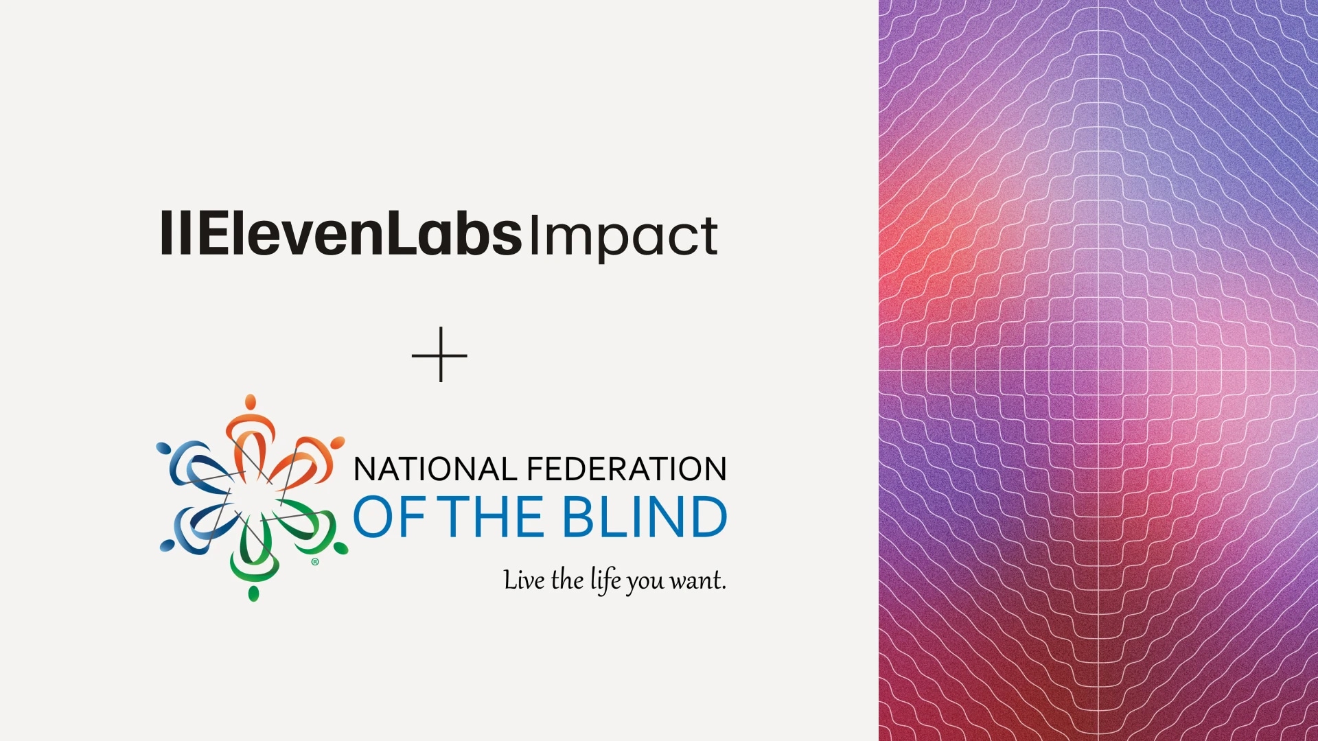 ElevenLabs Impact Program + National Federation of the Blind logos