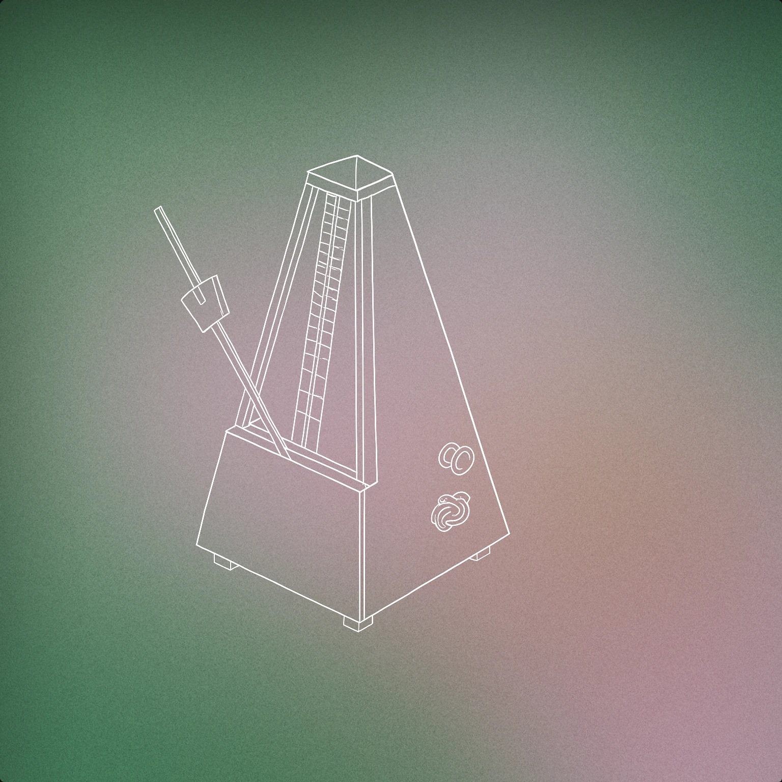 Cover of classic mechanical metronome with a visible swinging pendulum for Metronome sound effects