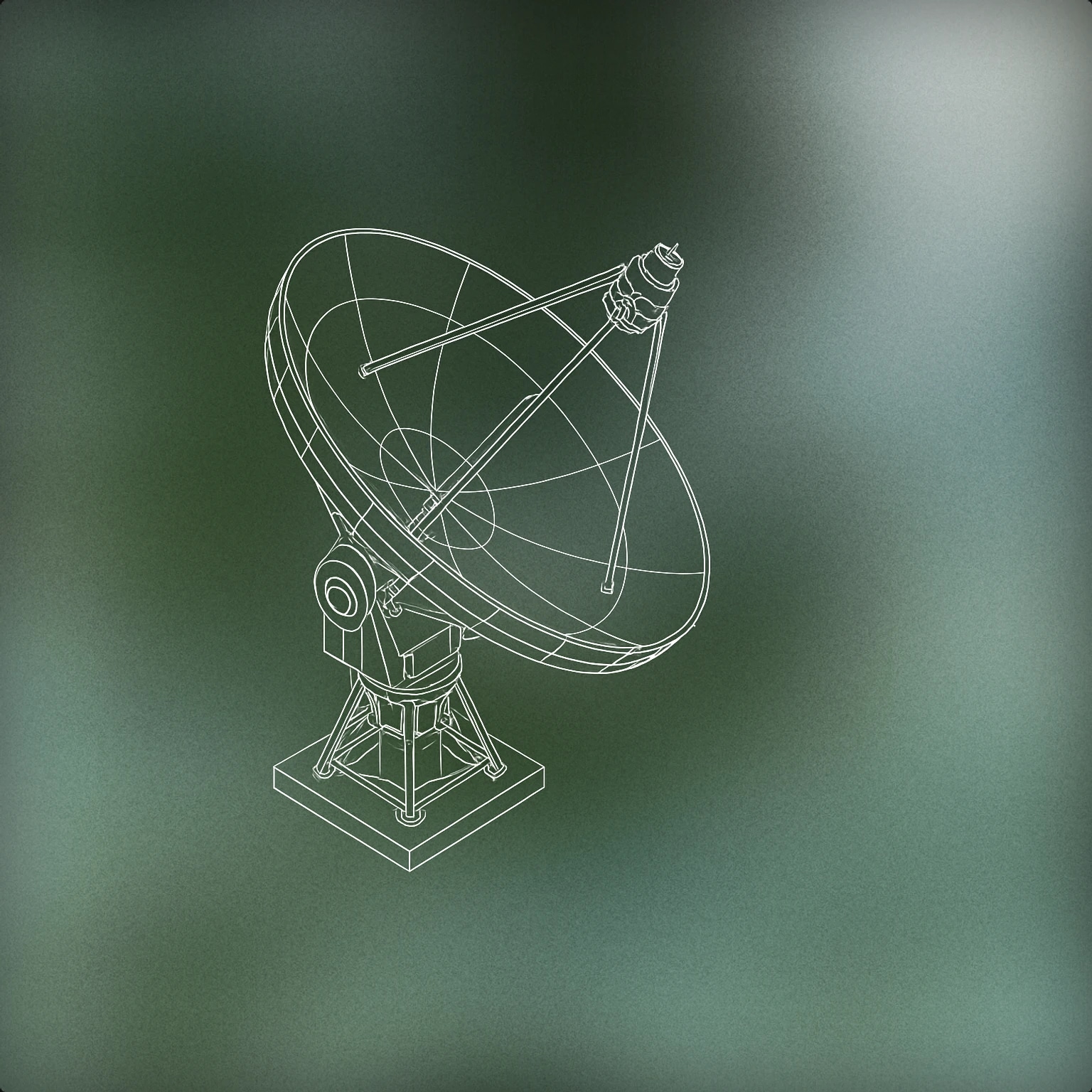 Cover of Parabolic satellite dish with a central receiver for Radar sound effects