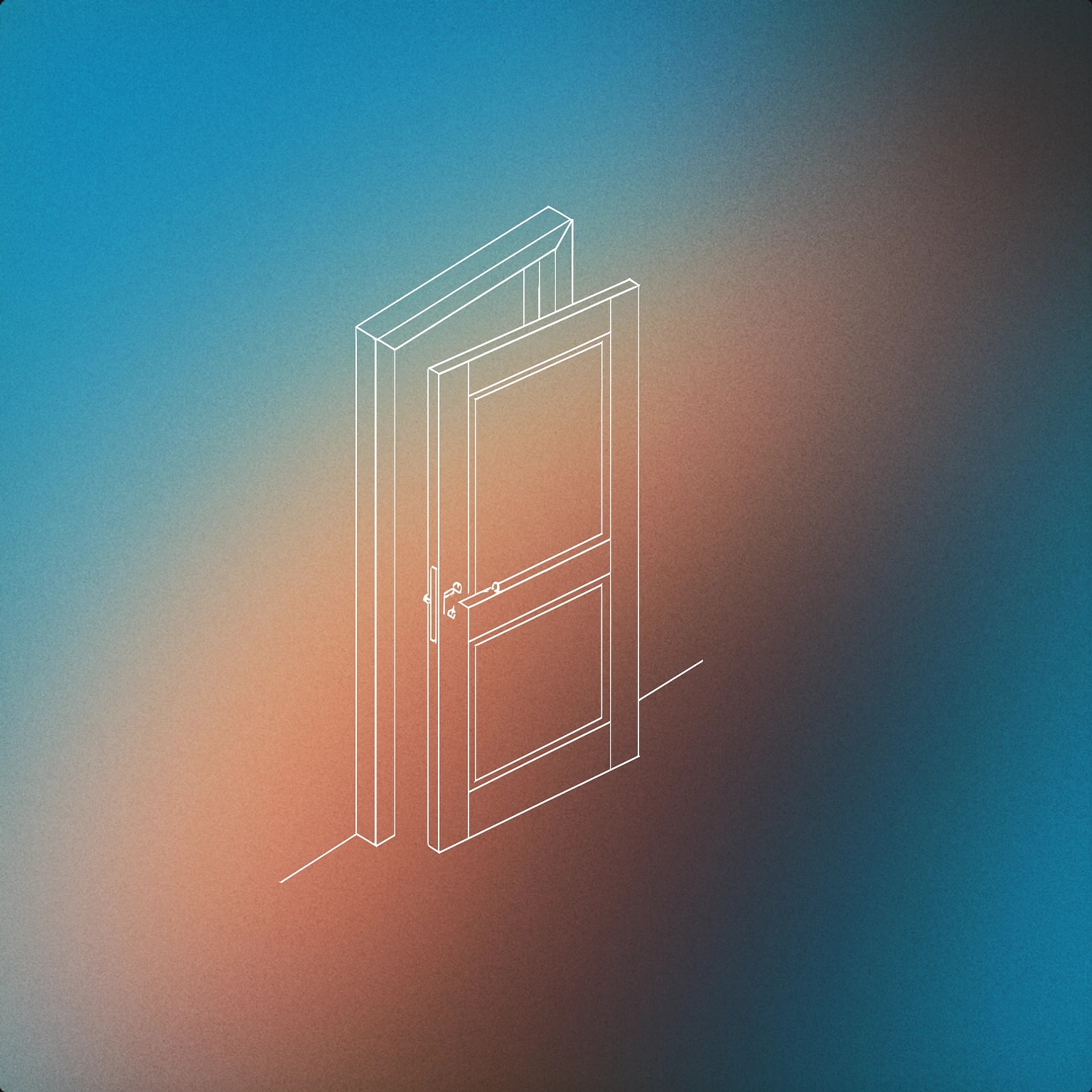 Cover of A partially closed interior door with the latch touching the door frame for Door Closing sound effects