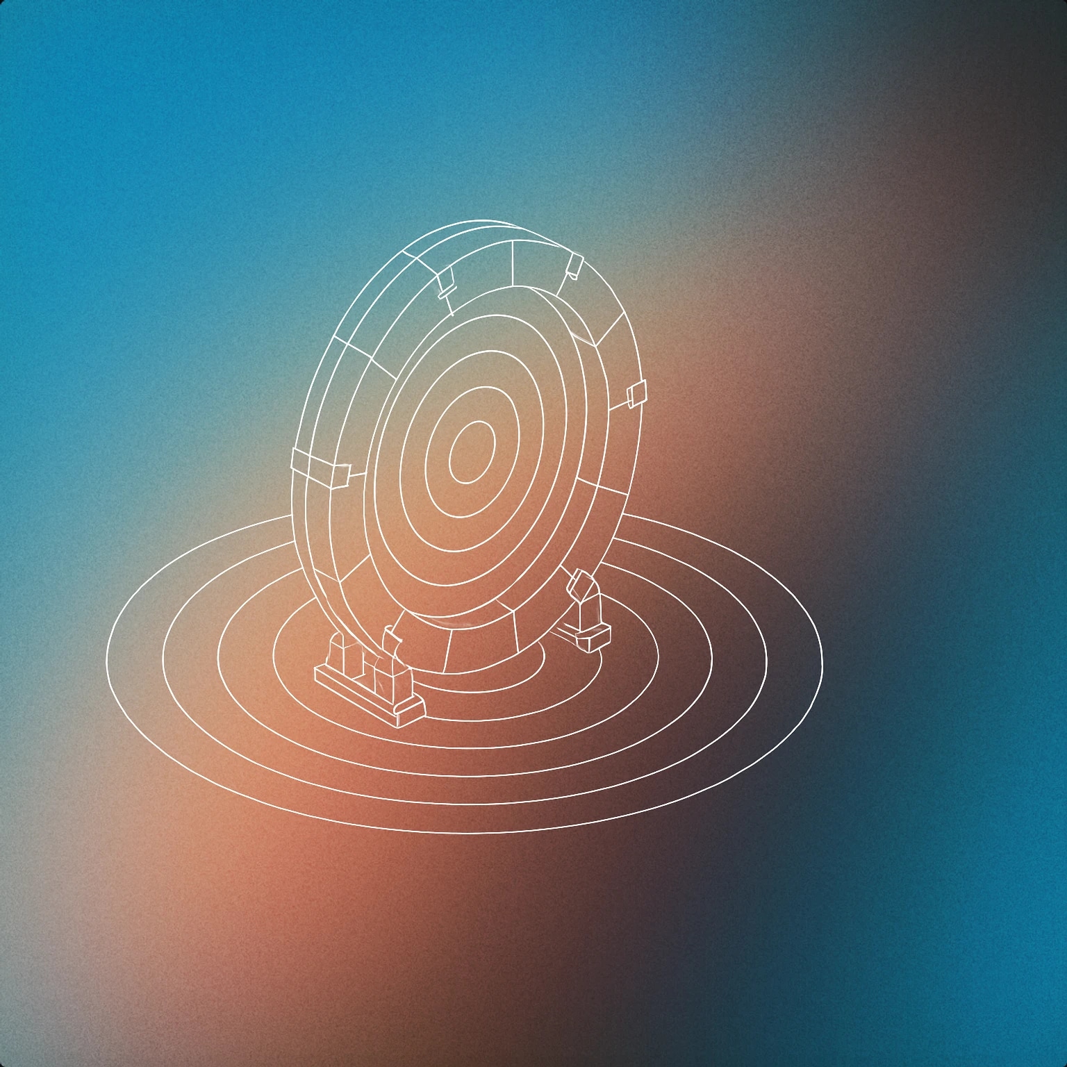 Cover of a stylized portal ring with concentric soundwave ripples emanating from its center for Teleport sound effects