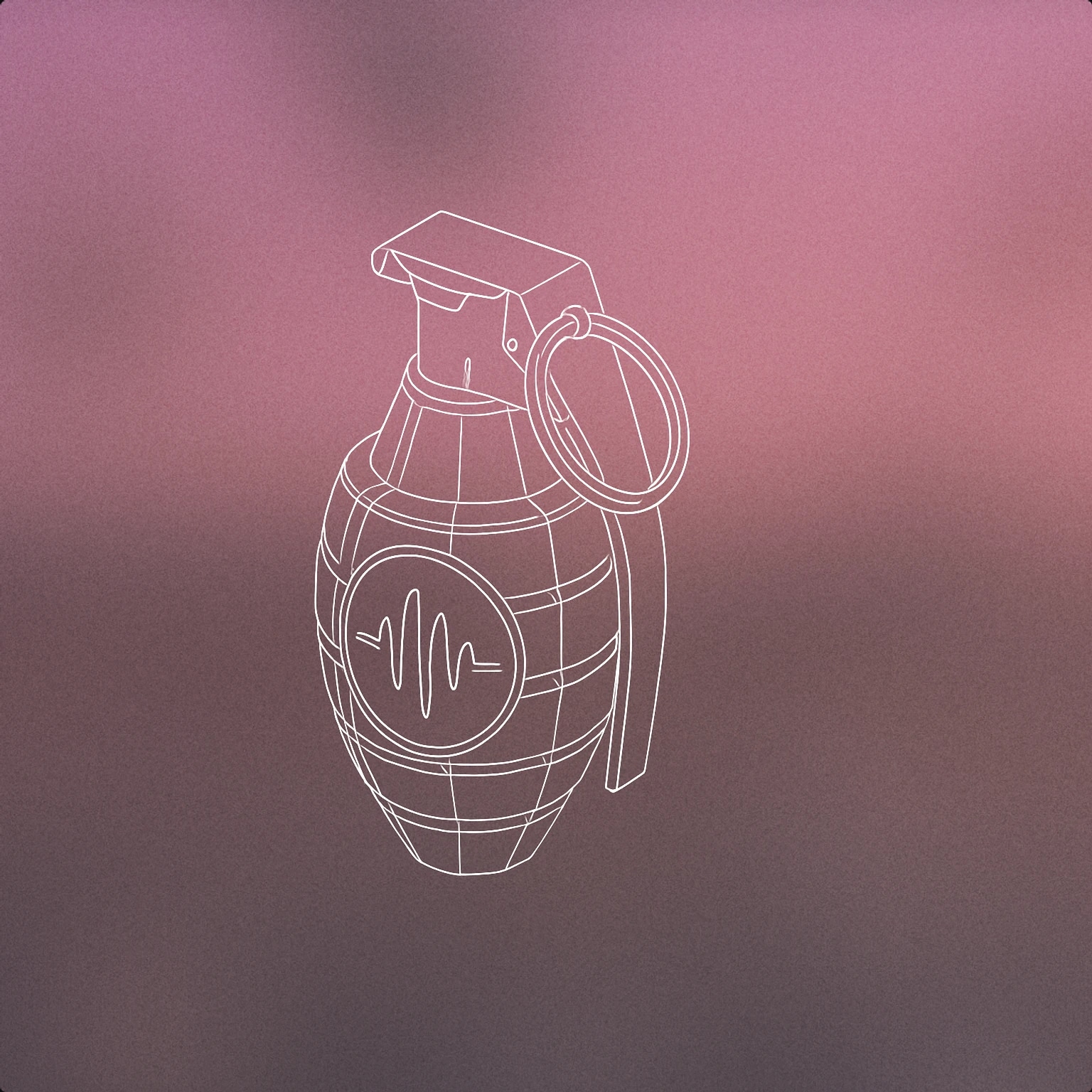 Cover of A stylized hand grenade with a prominent soundwave icon etched onto its body for Flashbang sound effects