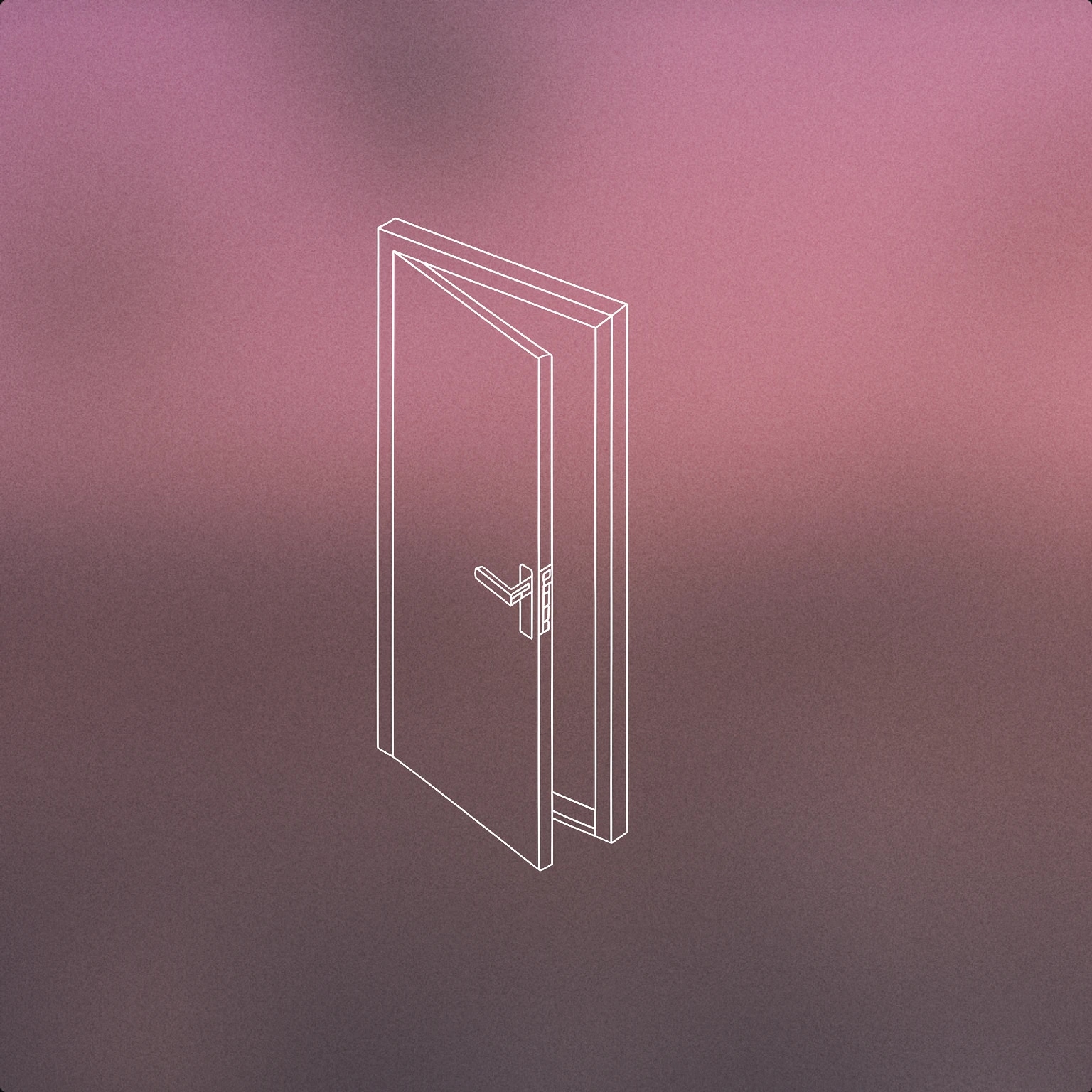 Cover of a slightly ajar modern door with a visible gap between the door and the frame for Opening Door sound effects