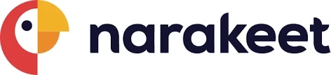 Logo of Narakeet with a stylized bird face and the company name.