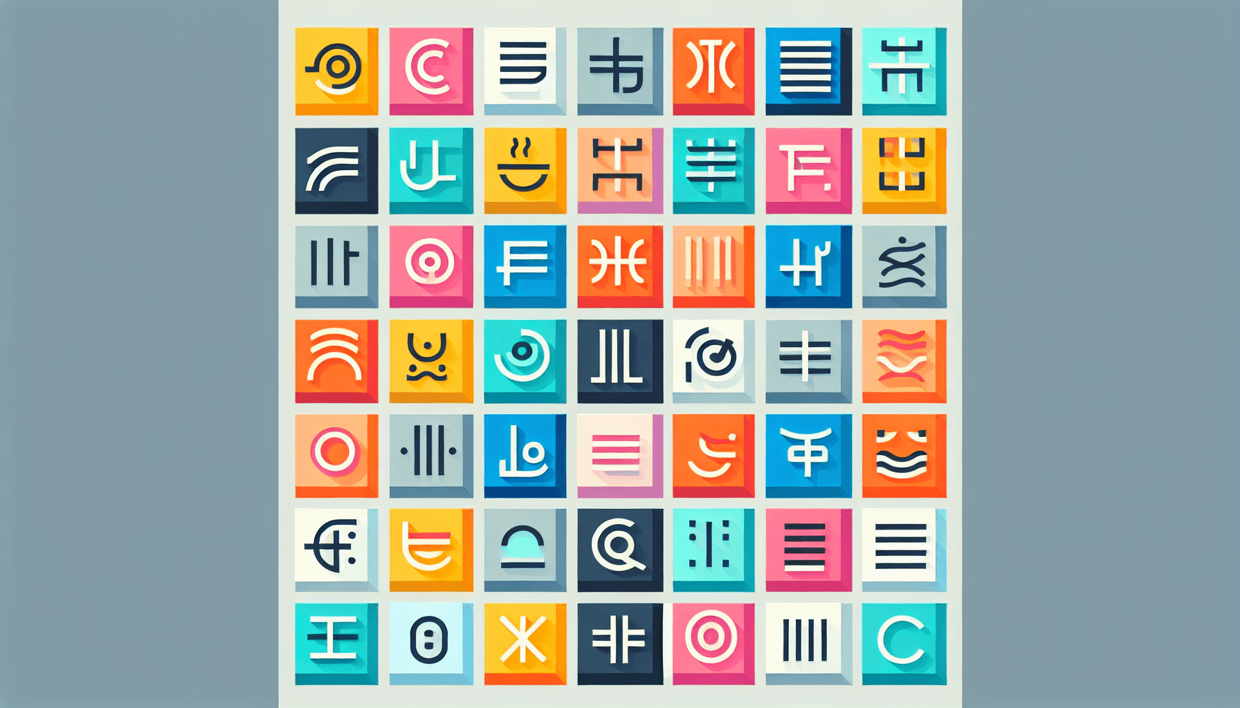 A grid of colorful icons representing various social media and communication platforms.