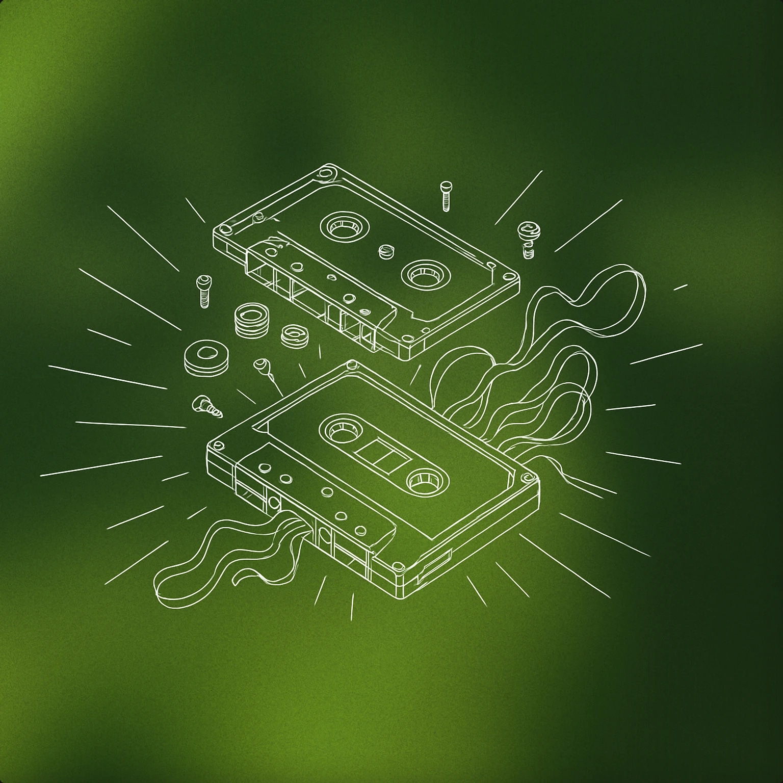 Cover of Exploding cassette tape for Crazy sound effects