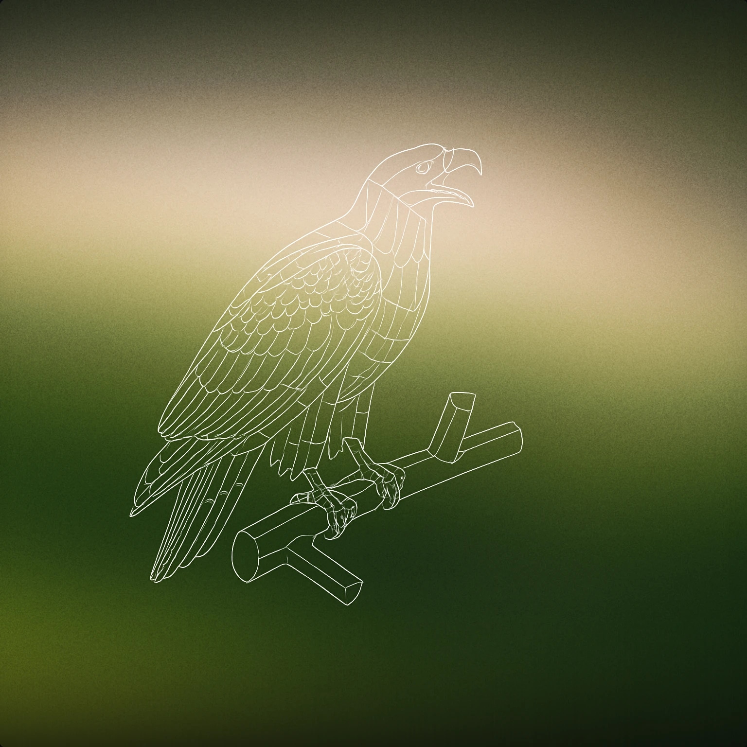 Cover of Eagle perched on a stylized branch with its beak open as if calling for Eagle sound effects
