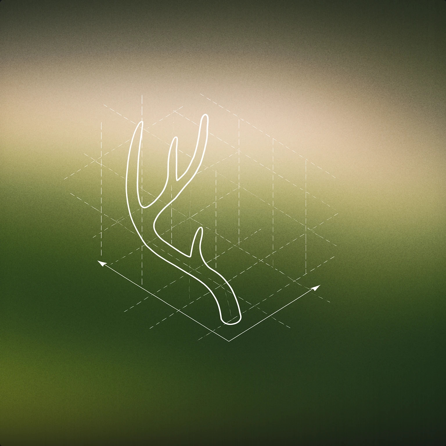 Cover of A stylized deer antler shaped like a soundwave curve for Deer sound effects