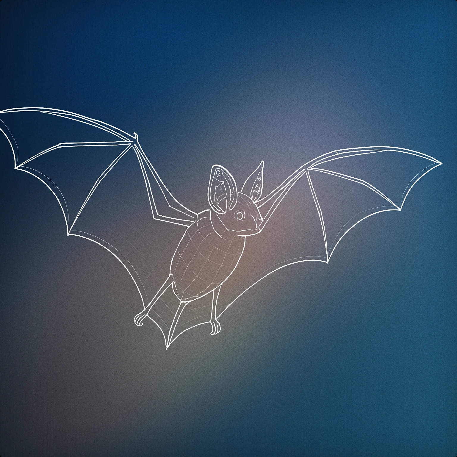 Cover of A stylized bat with outstretched wings, its head slightly tilted as if listening, and subtle ear details emphasized to highlight its echolocation ability for Bat sound effects