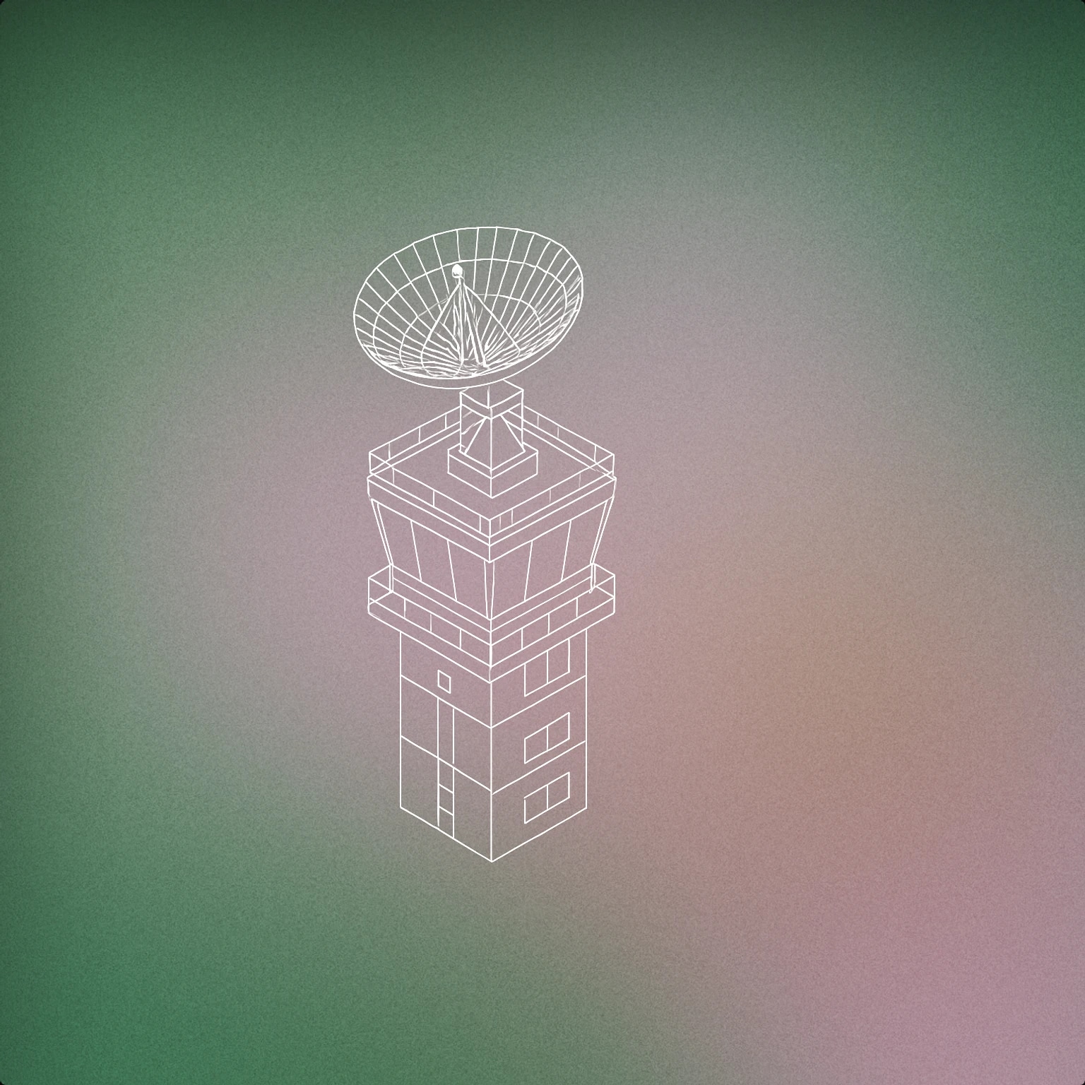 Cover of air traffic control tower with a stylized radar dish on top for Aircraft sound effects