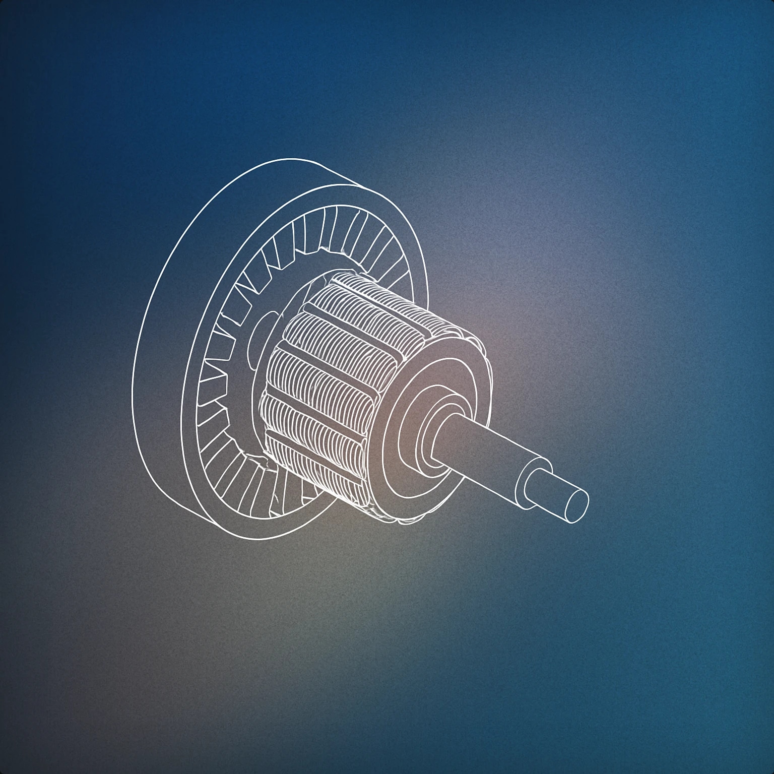 Cover of A stylized rotor and stator assembly with visible coils and a central shaft for Electric Motor sound effects