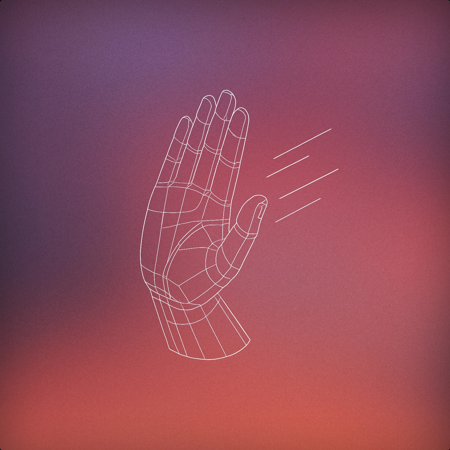 Cover of an open hand in mid-motion, palm facing forward, with motion lines indicating a slapping action for Slap sound effects