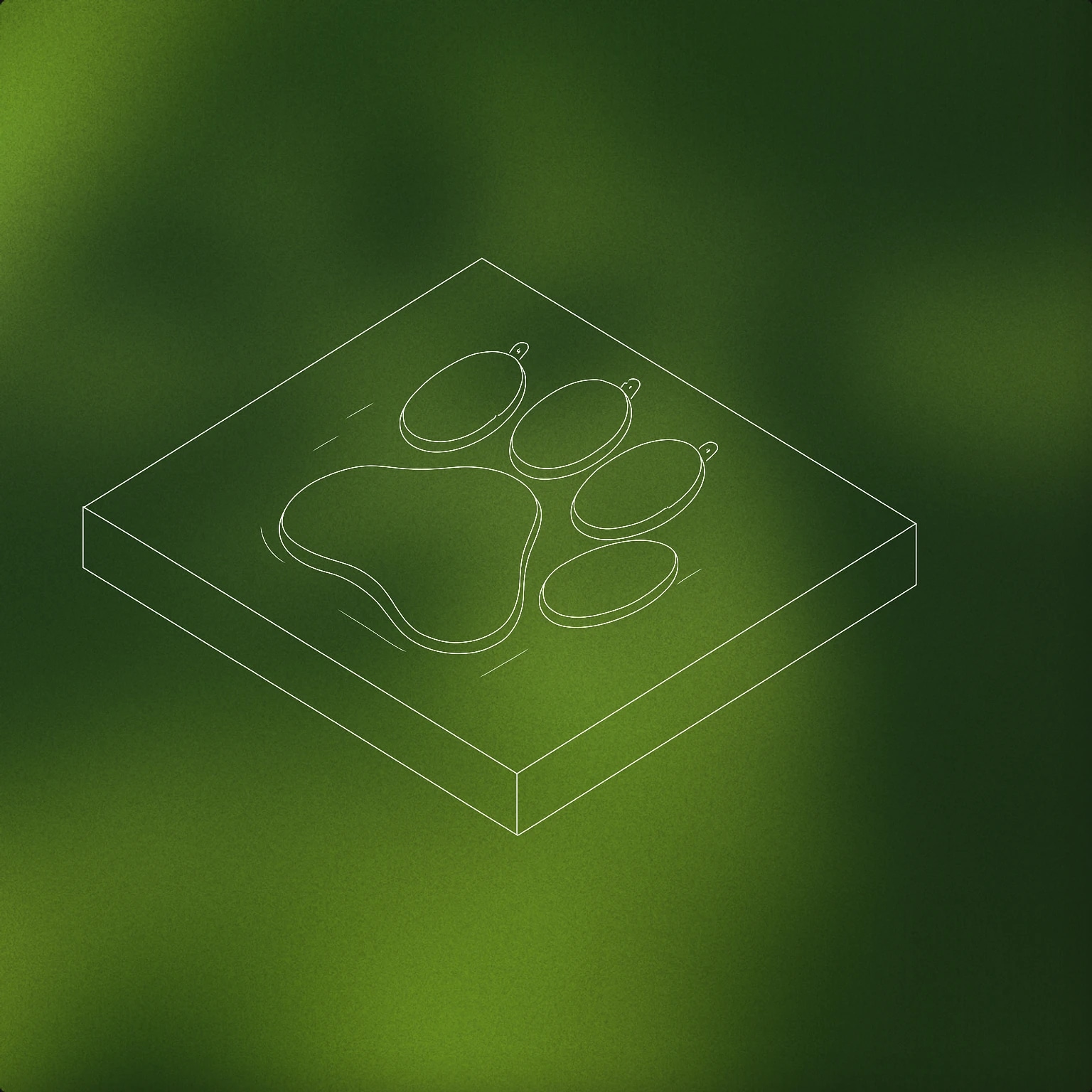 Cover of a single animal paw print embedded in a smooth surface for Animal Footstep sound effects