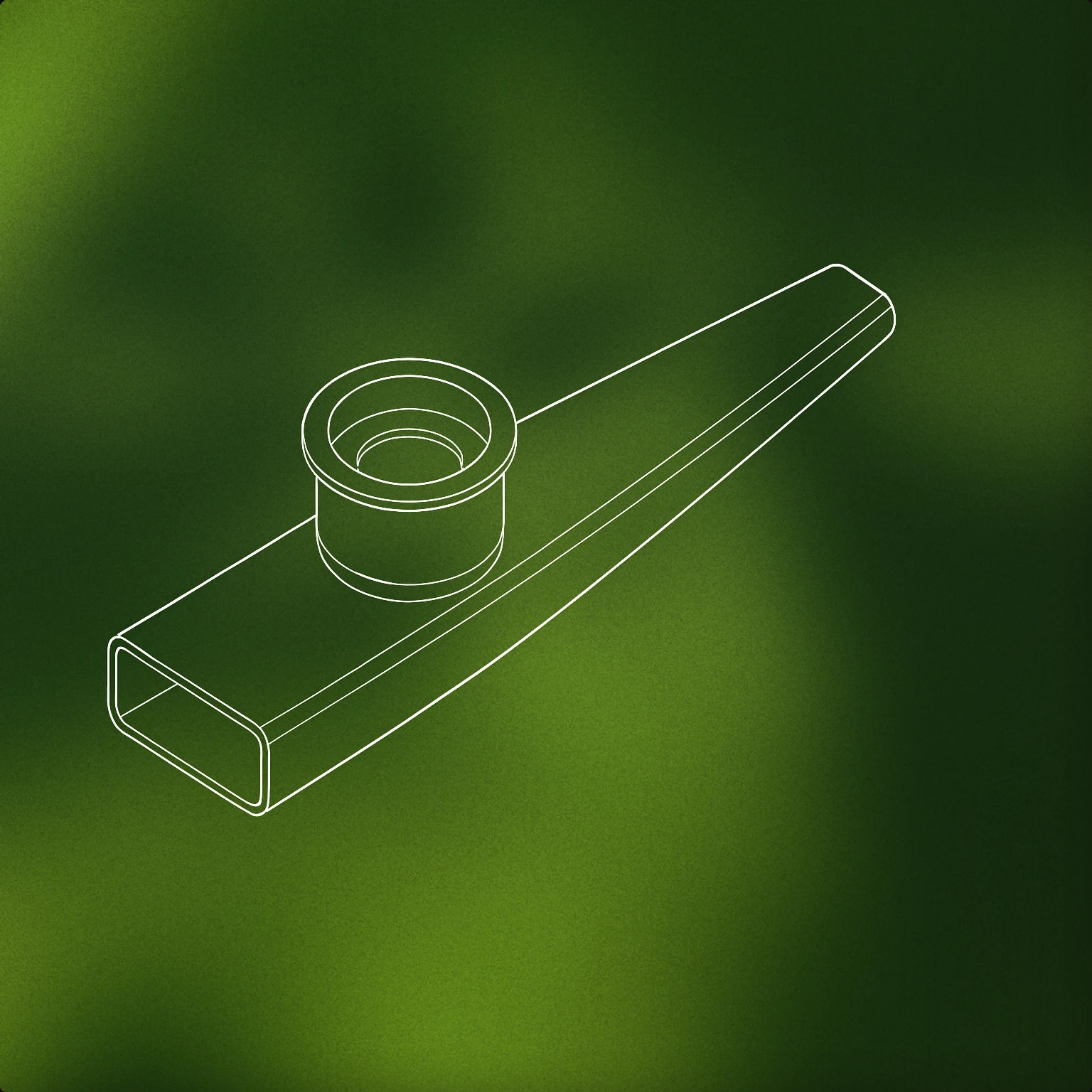 Cover of A classic kazoo with its distinctive tubular body and a single circular membrane opening on top for Kazoo sound effects