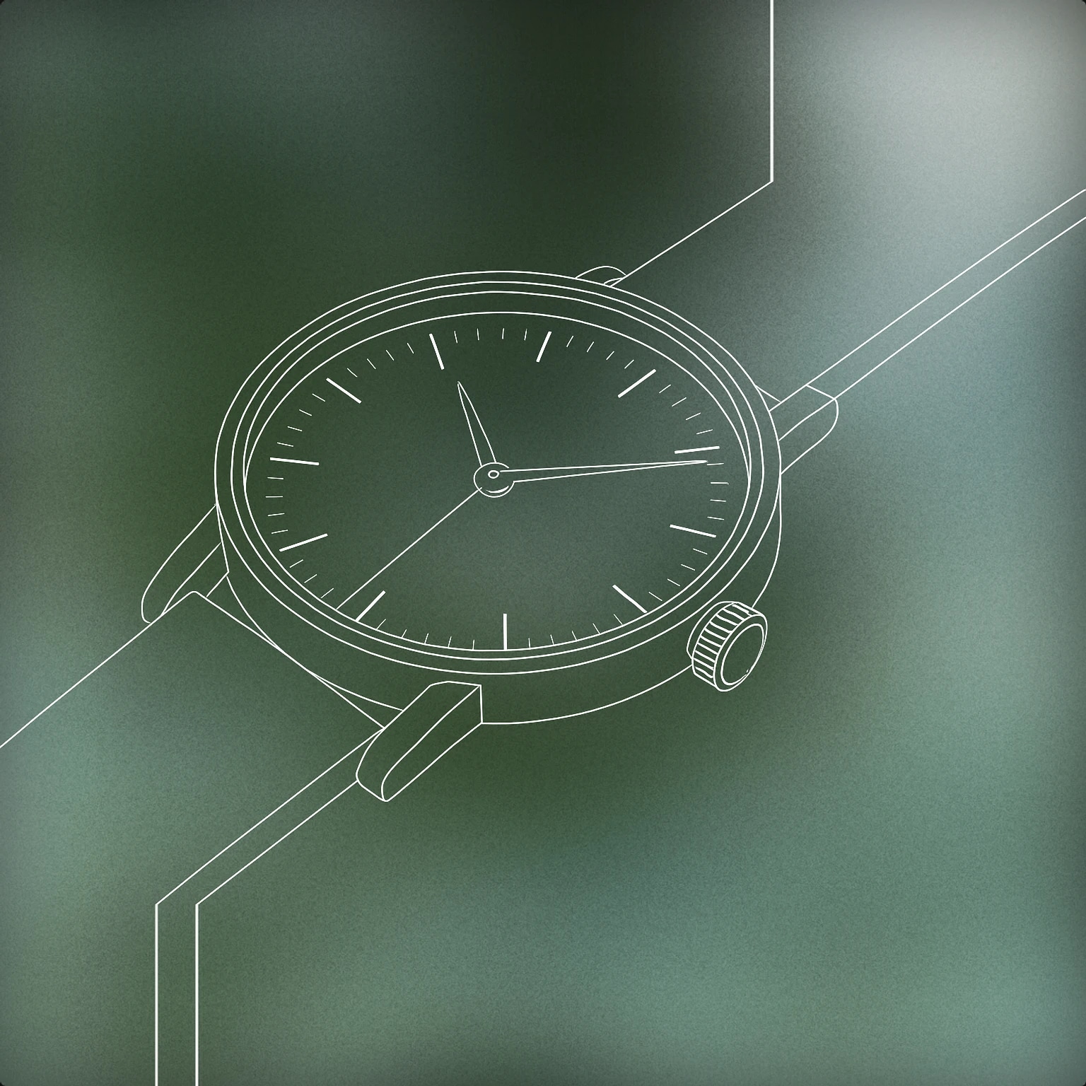 Cover of A minimal wristwatch with a single prominent hand, positioned mid-tick for Ticking sound effects