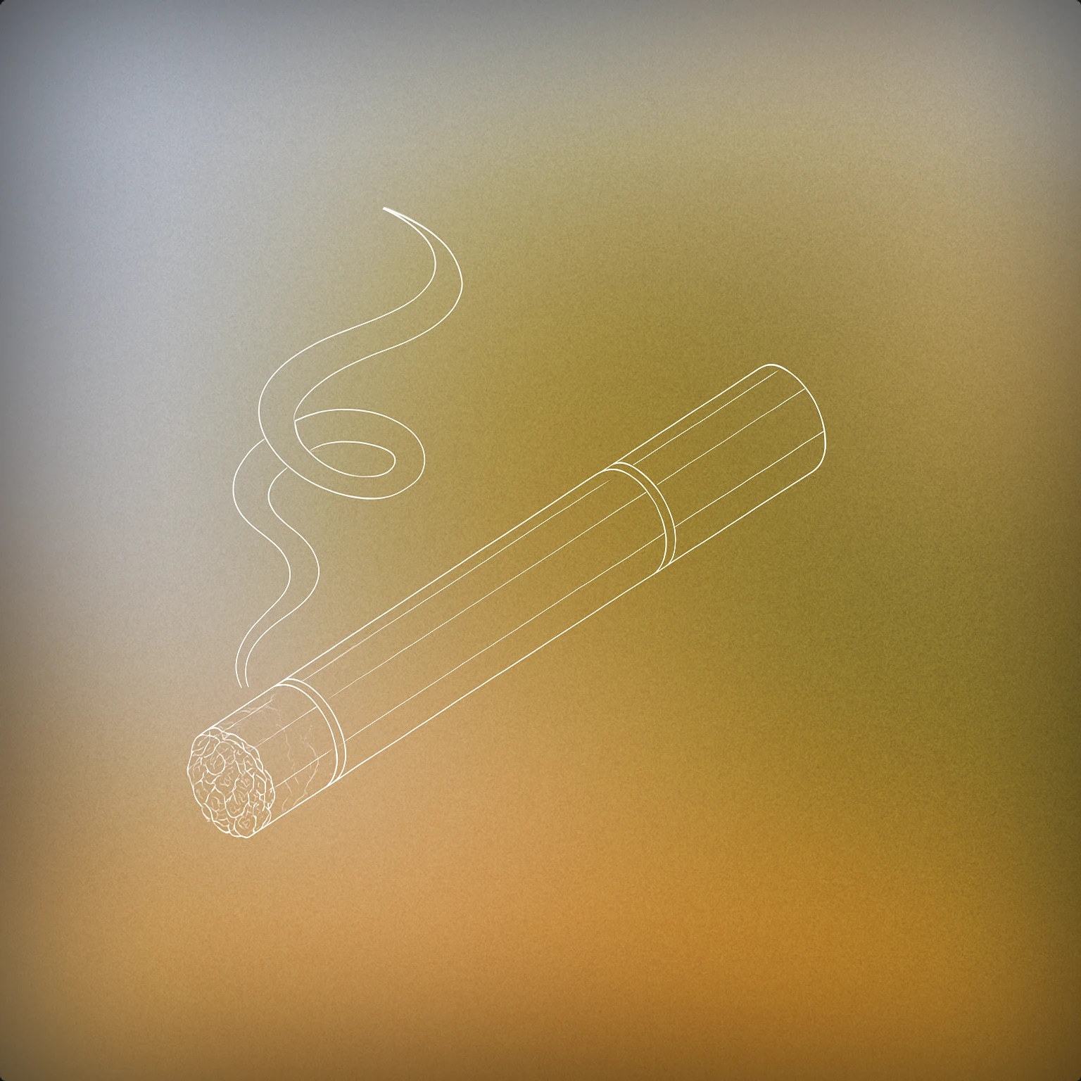 Cover of A lit cigarette with smoke rising in a smooth spiral pattern for Smoking sound effects