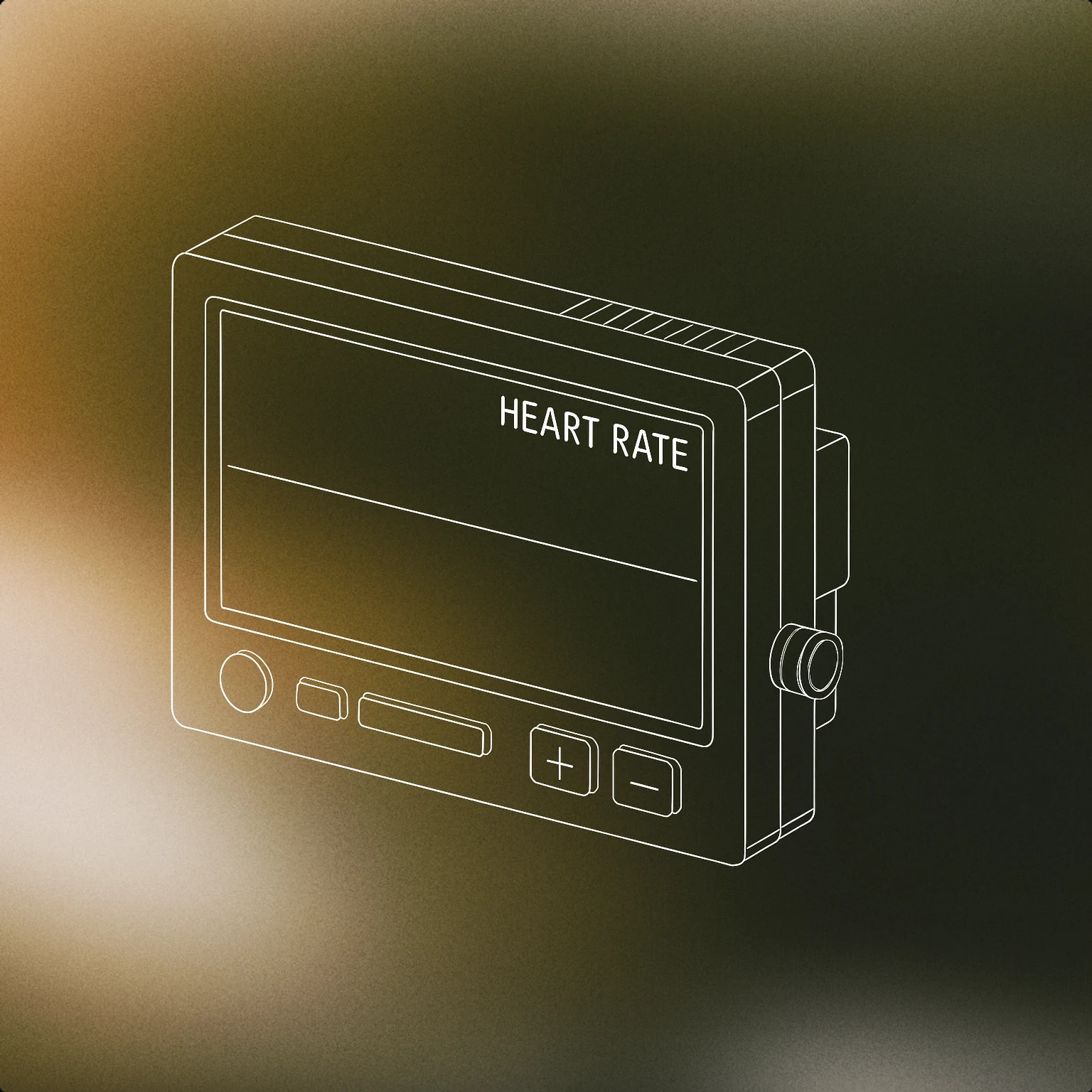 Cover of a heart rate monitor display showing a single straight horizontal line for Flatline sound effects