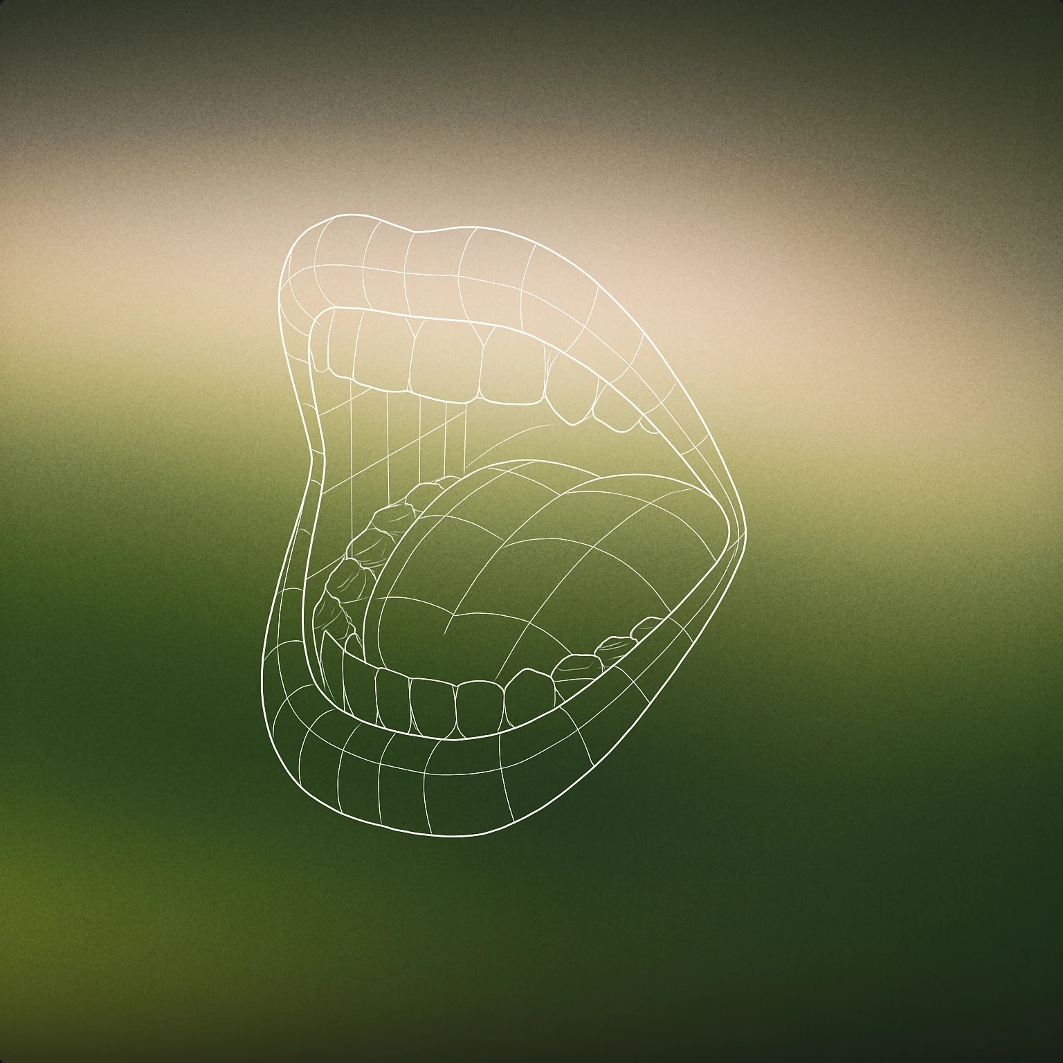 Cover of a stylized open mouth with visible teeth and tongue, slightly parted as if mid-speech for Chattering sound effects