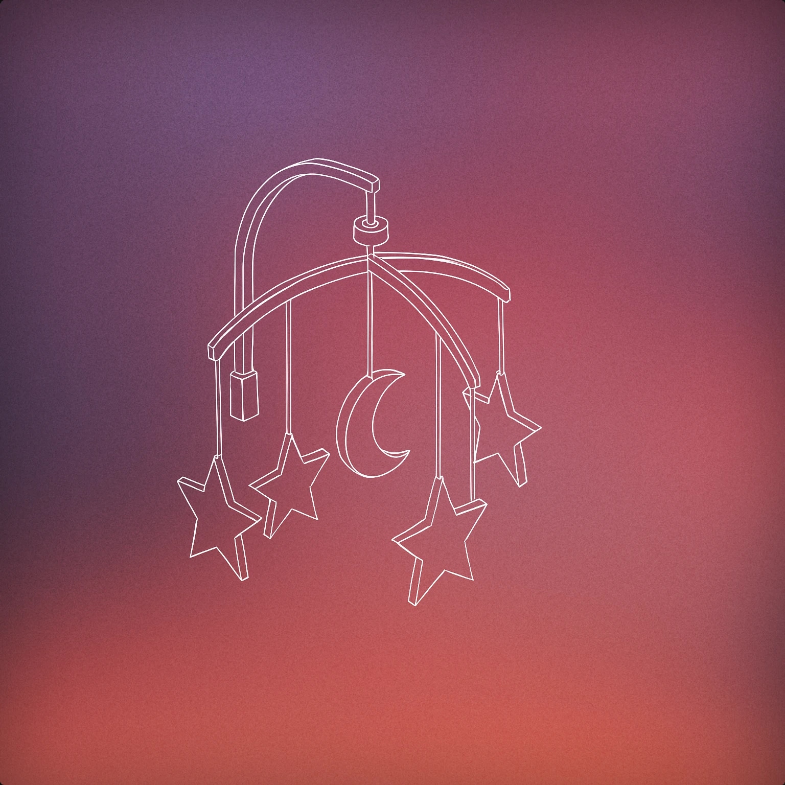 Cover of Crib mobile with hanging stars and moon for Lullaby sound effects