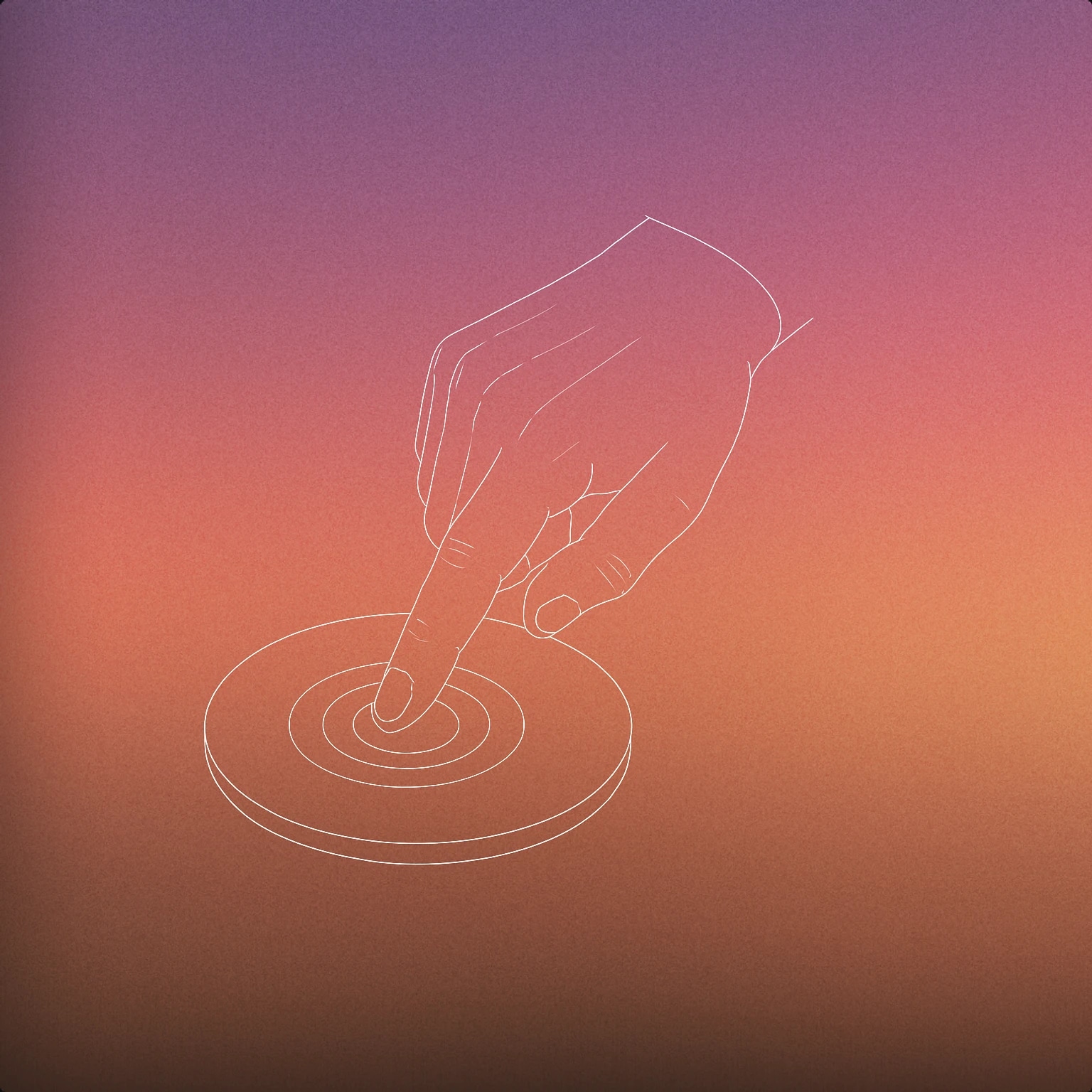 Cover of A single hand with the index finger gently tapping a flat circular surface for Finger sound effects