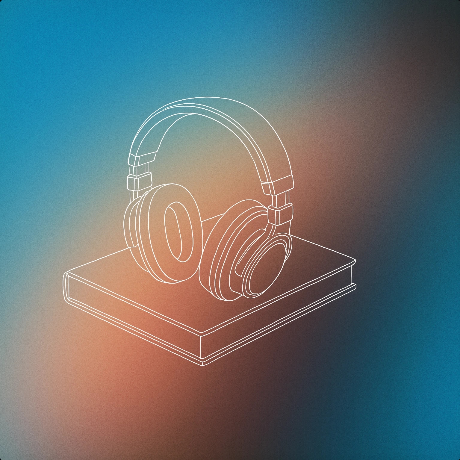 Cover of A pair of over-ear headphones resting gently on a closed book for Rest sound effects