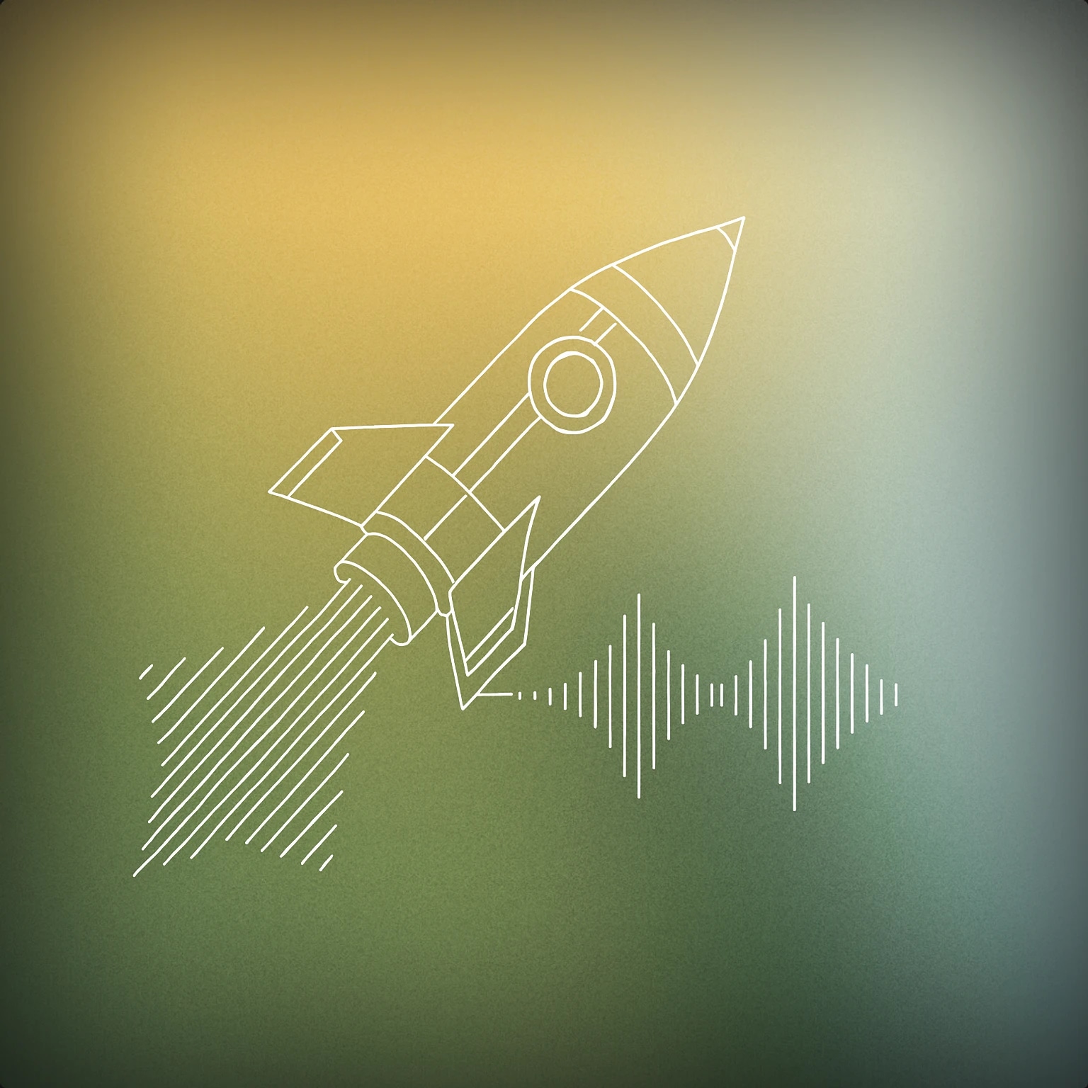 Cover of A stylized rocket with a soundwave trail emanating from its exhaust for Rocket sound effects