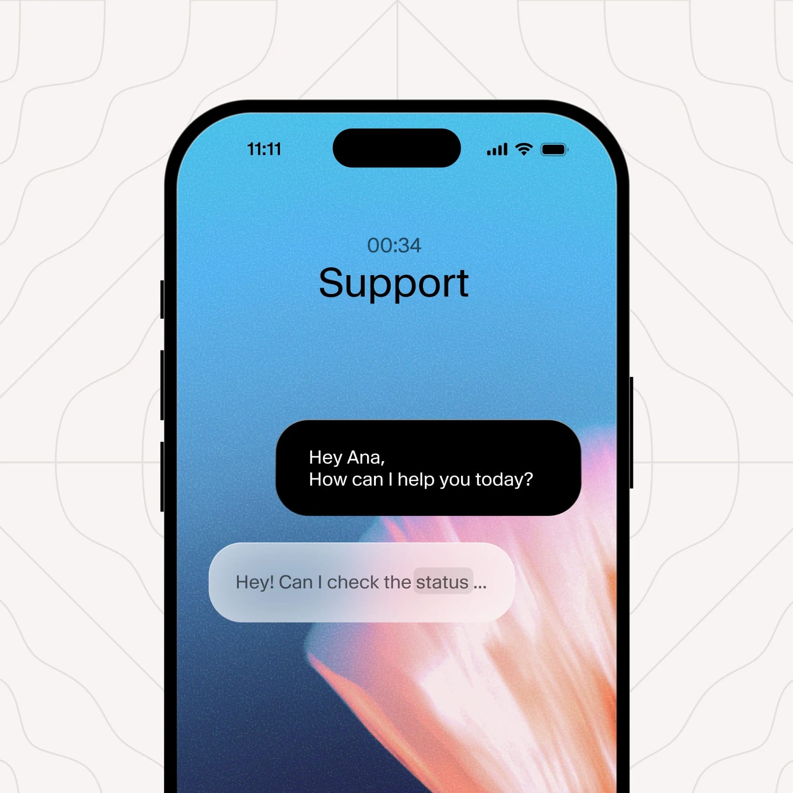 photo of phone with ai chatbot