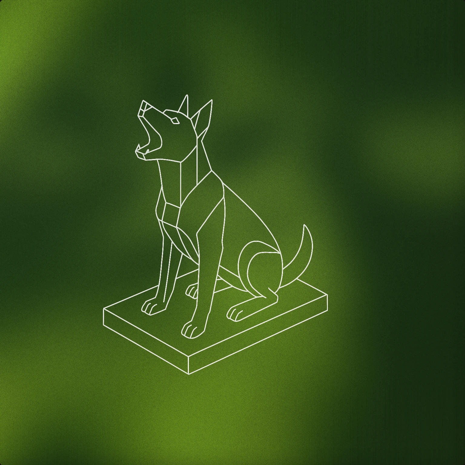 Cover of A stylized dog with its mouth open mid-bark, sitting on a simple platform for Barking Dog sound effects