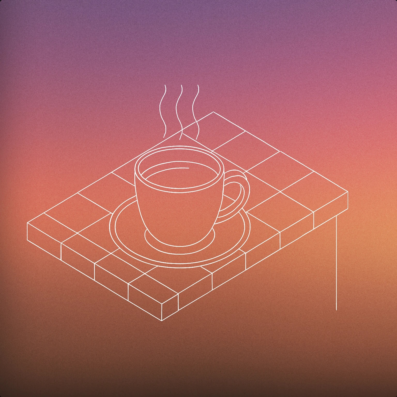 Cover of Steaming cup of coffee on a countertop for Coffee Shop sound effects