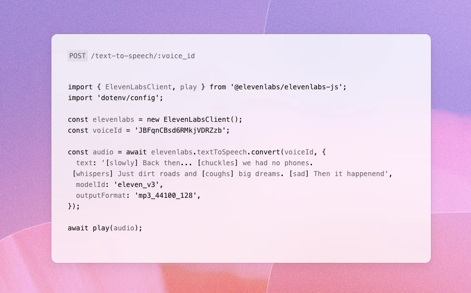Eleven v3 (alpha) API