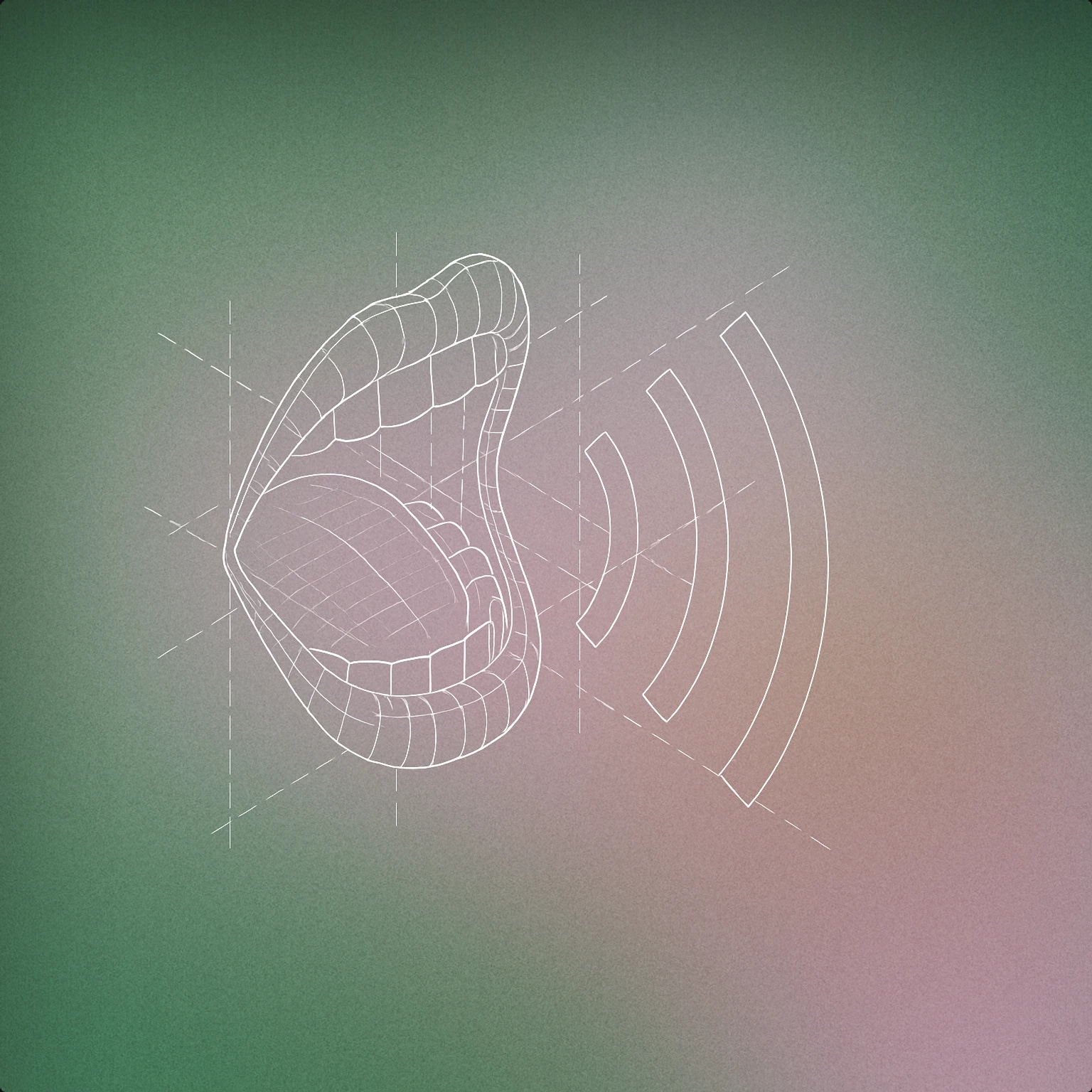 Cover of stylized open mouth with sound lines emanating outward for Crowd Screaming sound effects