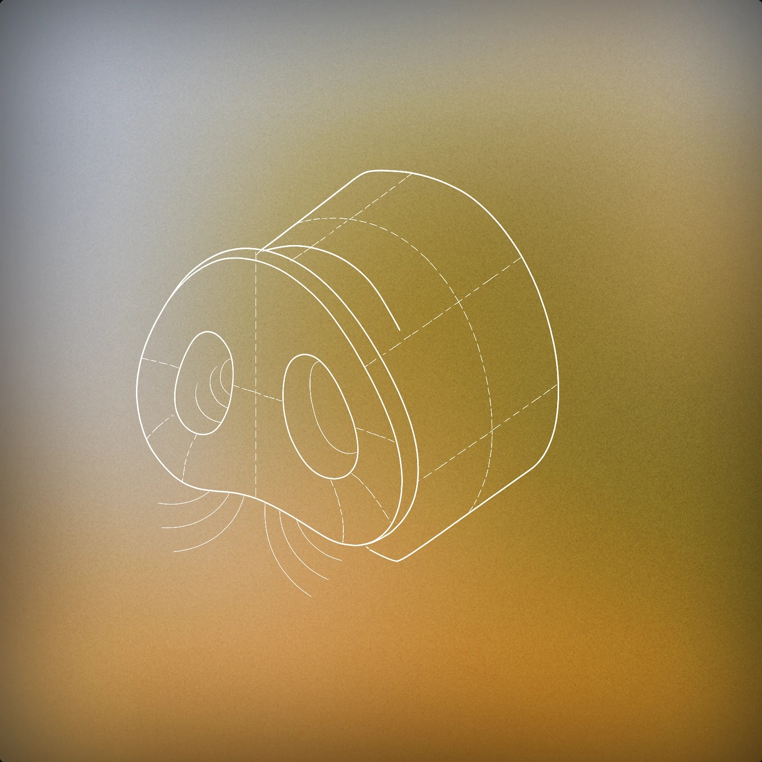 Cover of a stylized pig's snout with subtle curved lines emanating from the nostrils for Squeal sound effects