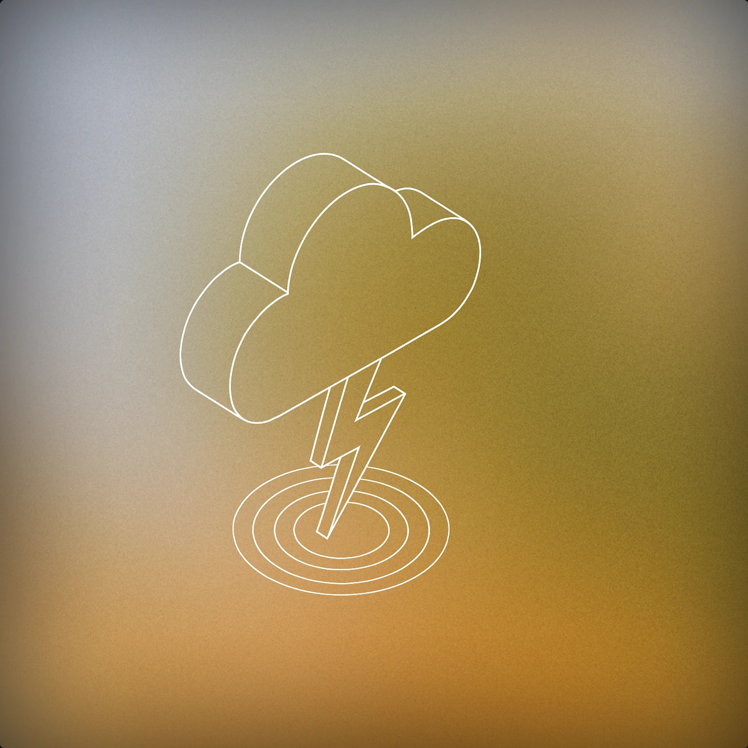 Cover of A stylized cloud with a single, bold zigzag lightning bolt emerging from its base, with subtle concentric rings radiating outward from the point where the bolt meets the ground to suggest the impact of thunder for Thunder and Lightning sound effects