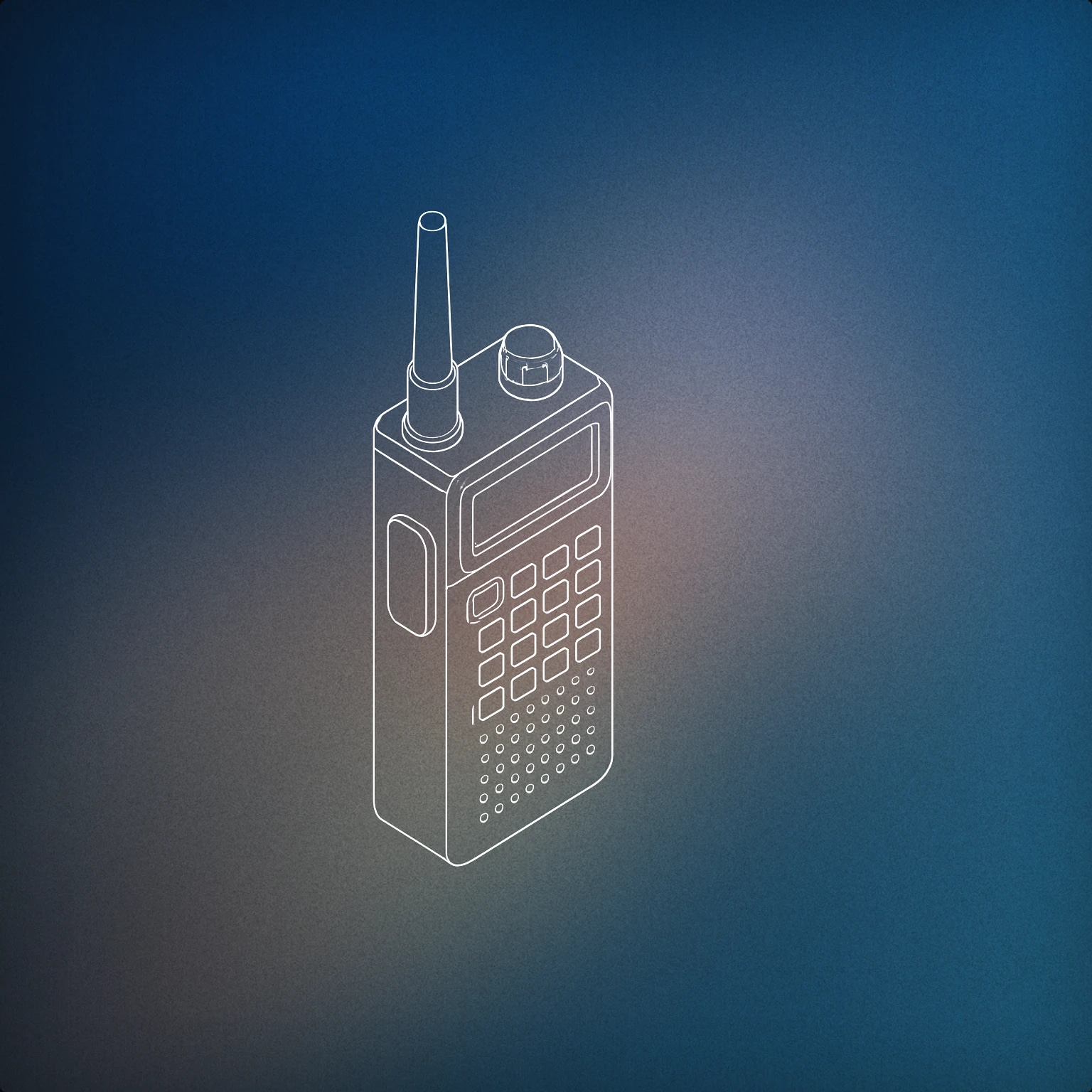 Cover of Handheld two-way radio with a single prominent antenna and a simplified push-to-talk button for Walkie sound effects