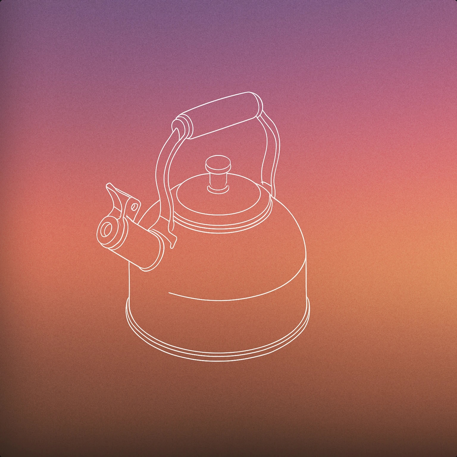 Cover of whistling kettle for Kitchenware sound effects