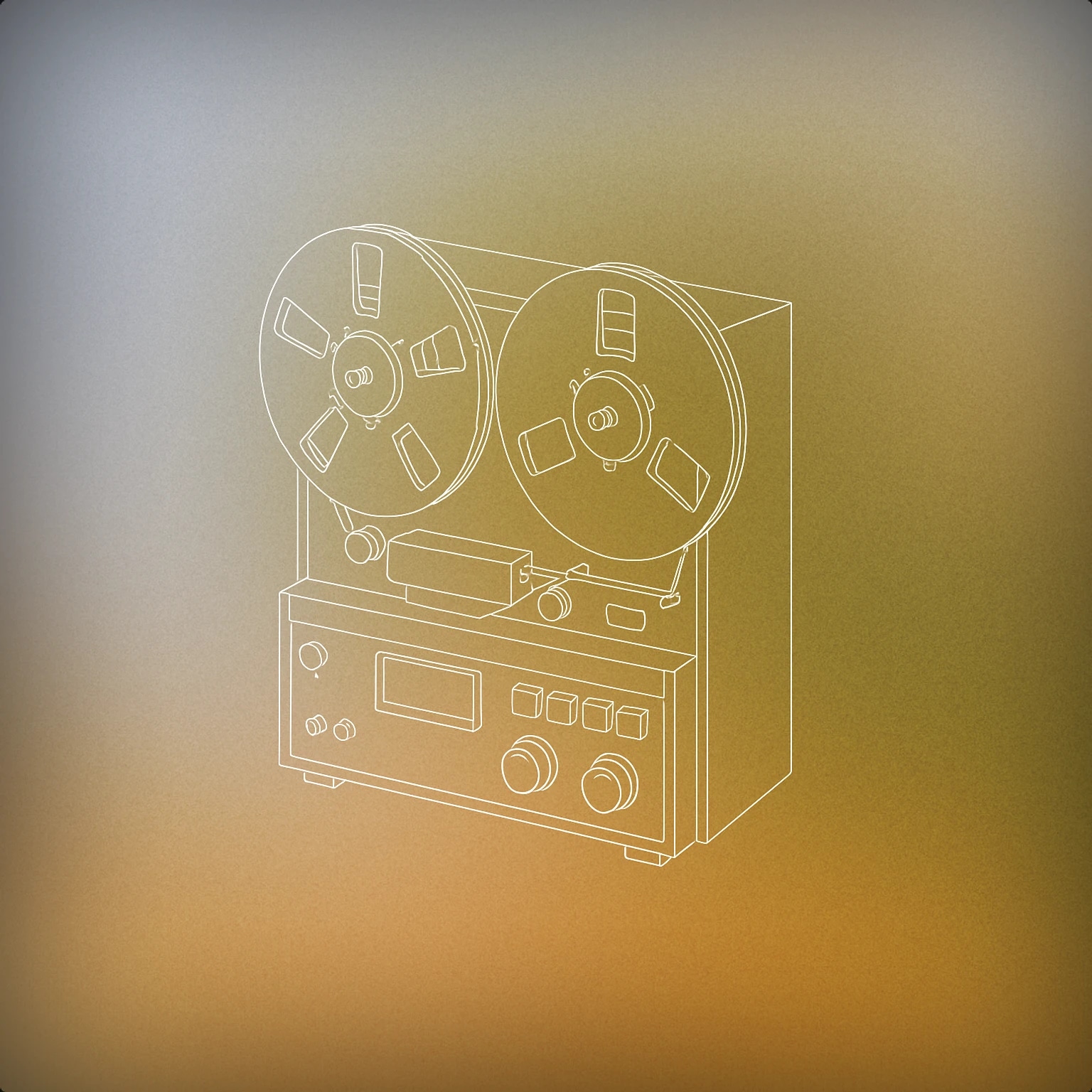 Cover of retro reel-to-reel tape recorder for Vintage sound effects