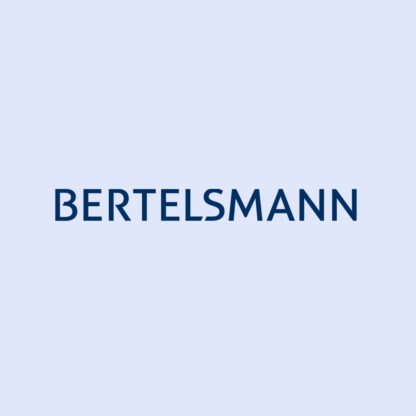 Bertelsmann logo on a light blue background.