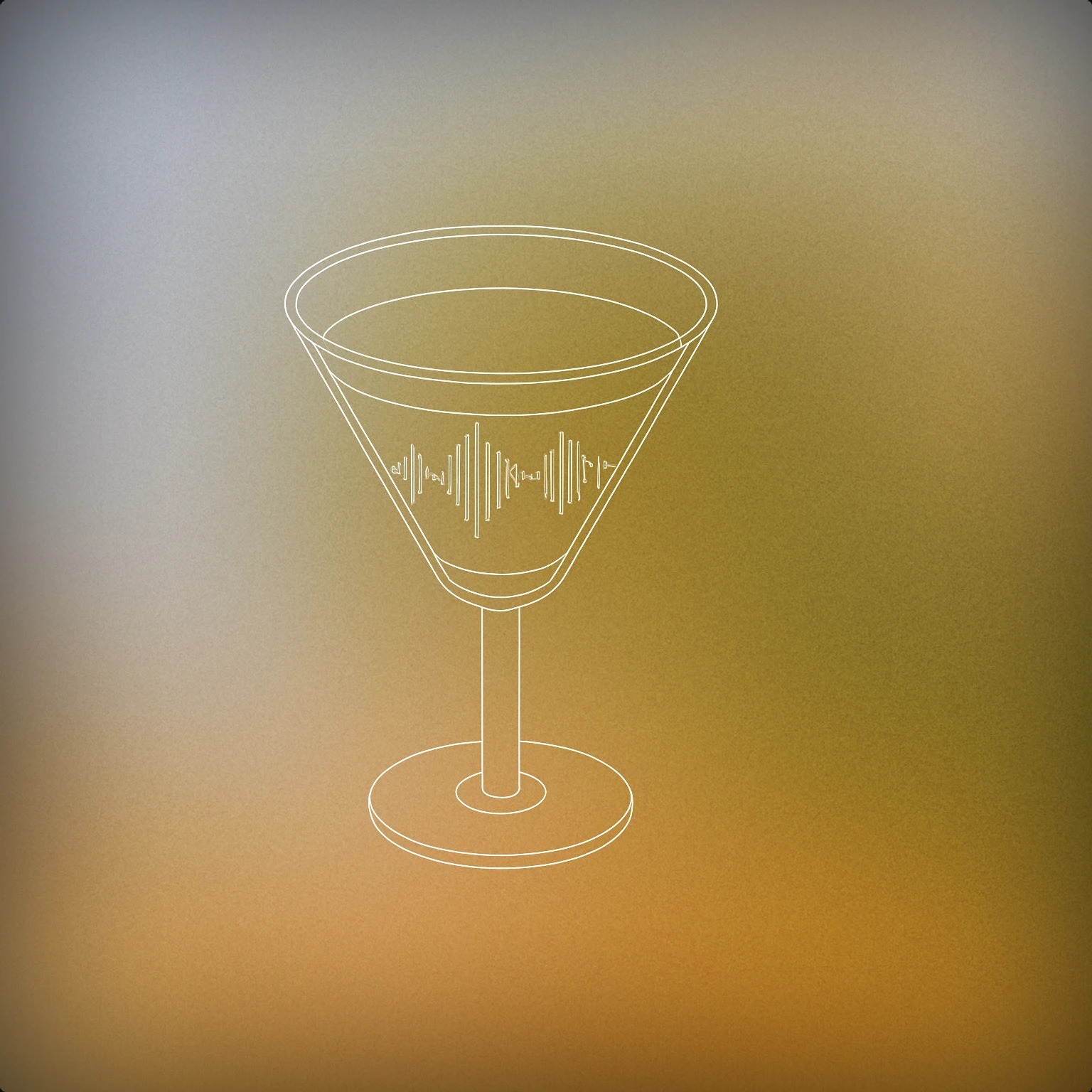 Cover of A stylized cocktail glass with a soundwave pattern etched into the surface of the glass for Restaurant and Bar sound effects